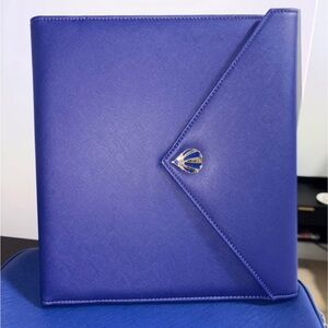 Elegant Blue tablet padfolio with Shell Detail